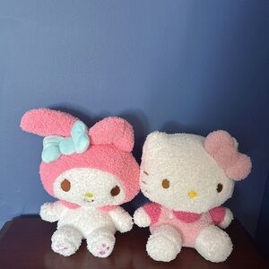 NWT Sanrio 11” Happy Series Hello Kitty and My Melody Plush Toy Set